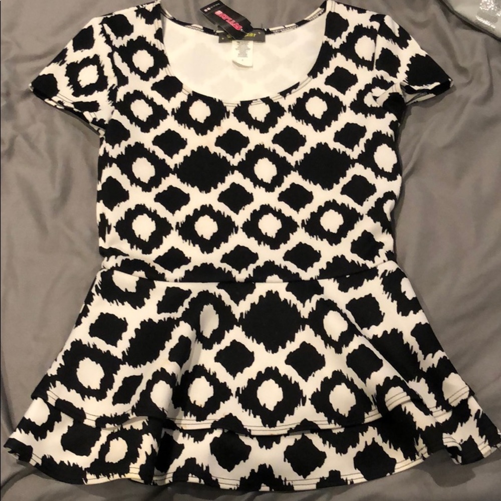 Brat Star black and white shirt